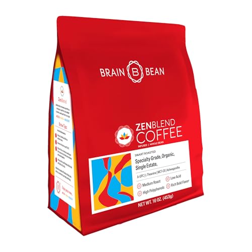Zen Blend Organic Coffee Whole Bean with Caprylic Acid MCT (16 Ounce)