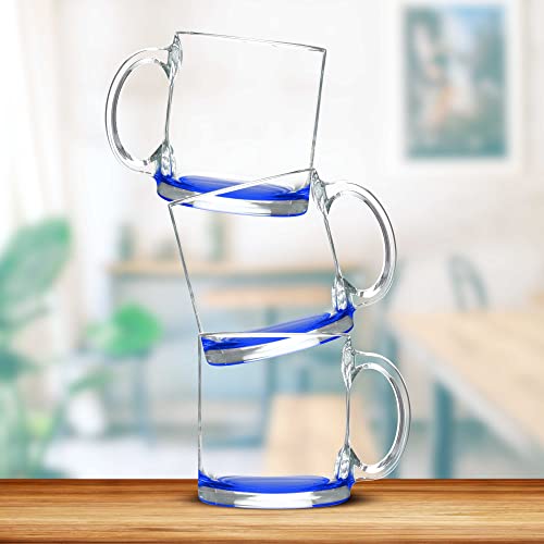 Clear Glass Coffee Mugs 13 oz. Set of 10 (10 Count)