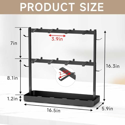 Coffee Mug Holder for Countertop 20 Hooks Mug Tree Rack Cups Hanger Stand