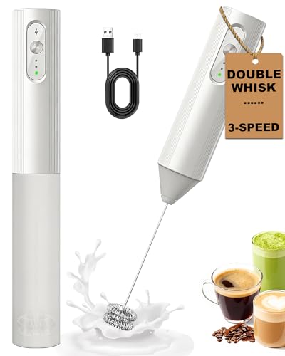 3 Speed Rechargeable Milk Frother Handheld