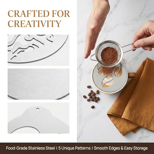 5Pcs Stainless Decorating Stencils