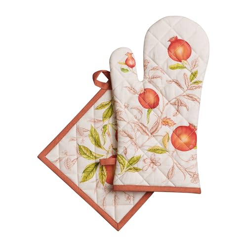100% Cotton Oven Mitt & Pot Holder Set (2 Count)