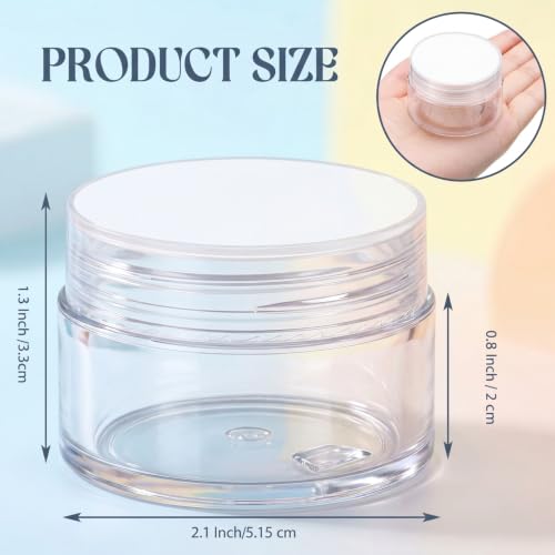 4 Pcs Plastic Jars Wide Mouth with Lids (4 Count)