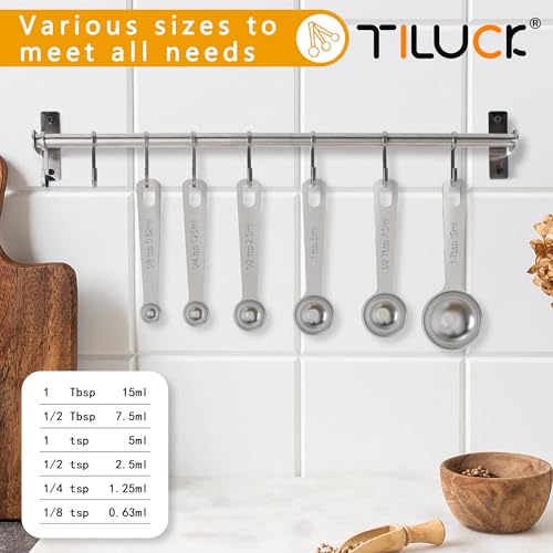 Stainless Steel Measuring Cups & Spoons Set (6 Count)