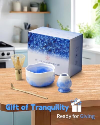 Natural Crystal Flower Matcha Set