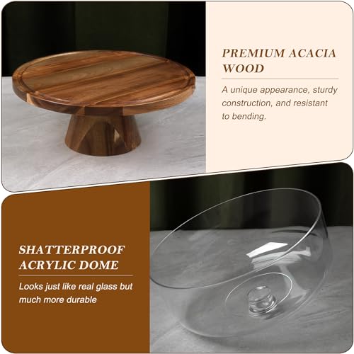 Cake Stand with Clear Acrylic Dome Lid