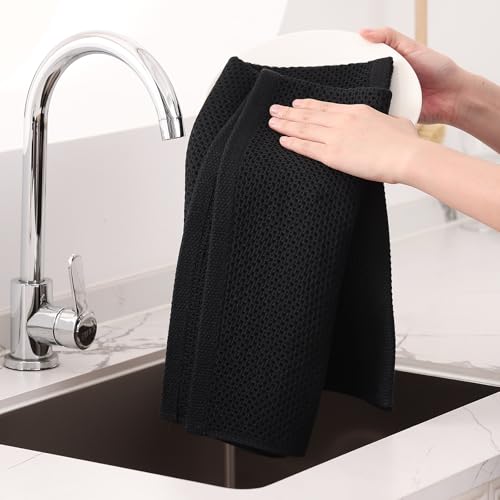 100% Cotton Oversized Waffle Weave Kitchen Towels 12 (12 Count)
