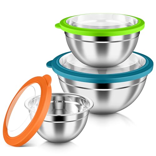 Mixing Bowls with Airtight Clear Lids (6 Count)