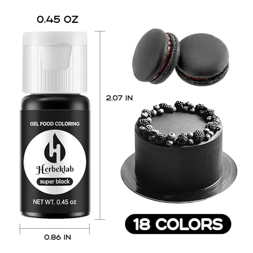 Gel Food Coloring 18 Colors x 0.45 oz Concentrated Gel Based Food Dye Vibrant Icing Colors for Baking Cake Decorating Cookies (8.1 Fl Oz)