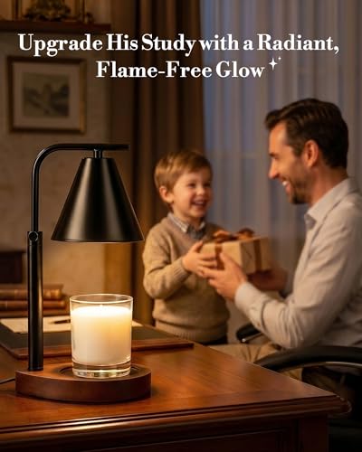 Black Candle Warmer Lamp with Timer