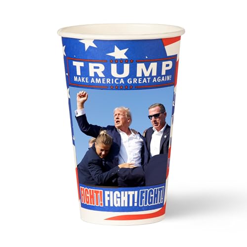 Trump Design Disposable Paper Coffee Cups (100 Count)