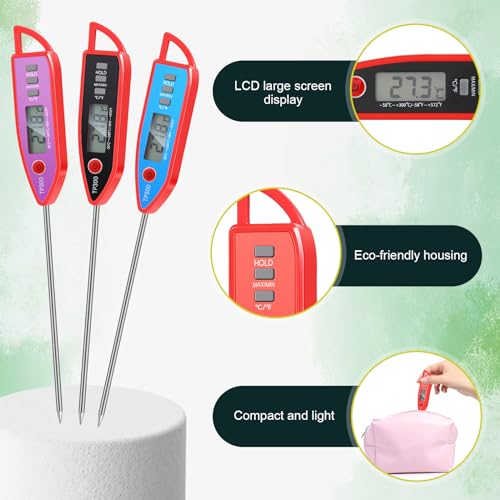 10 Set Digital Food Thermometer Long Probe Instant (10 Count)