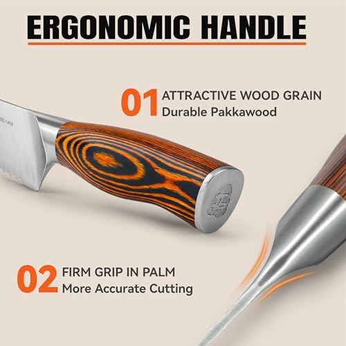 Bread Knife 9 inch Sharp Serrated Slicing Knife for Homemade Sourdough Bread