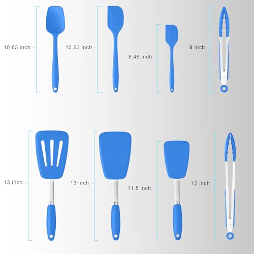 5 Piece Silicone Spatulas Set with Tongs