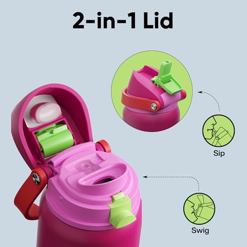 Insulated Water Bottle with Straw