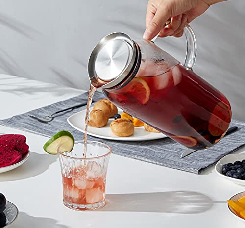 68 Ounces Glass Pitcher with Lid