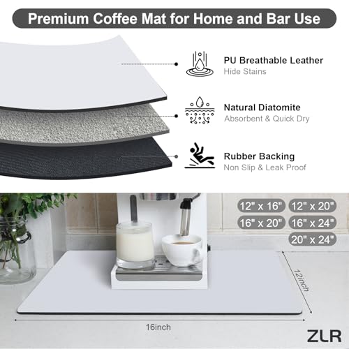 Coffee Bar Mat for Keurig & Nespresso