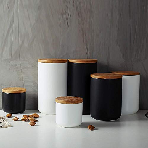 Ceramic Food Storage Jar with Airtight Bamboo Lid