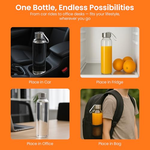 Clear Glass Bottles with Lids (6 Count)