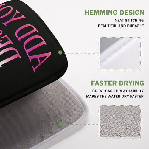 Custom Personalized Dish Drying Mat 16x18 Inch Customized Drying Mats with Picture Text for Kitchen Counter Custom Image Microfiber Absorbent Dishes Pad for Travel Festivals Family Memories Home Decor