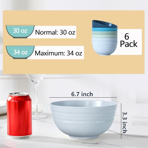 Set of 6】 Unbreakable Soup Bowls