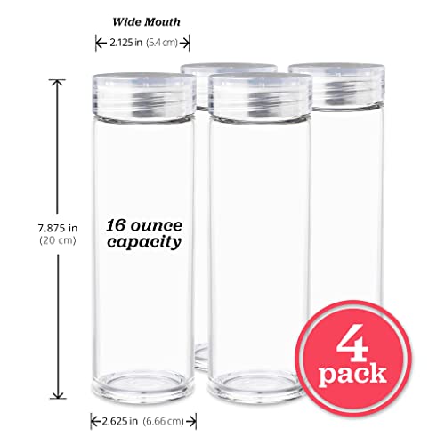 Glass Water Bottles (4 Count)
