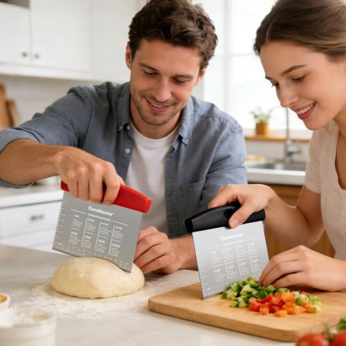 2 Pack Bench Scraper Dough Cutter