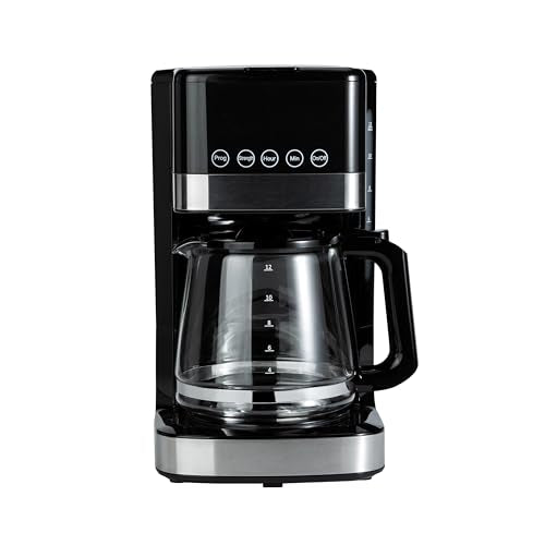 Programmable 12 Cup Drip Coffee Maker with Glass Coffee Pot