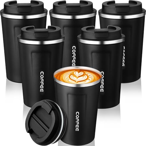 6 Pack 12oz Travel Coffee Mugs Insulated (6 Count)