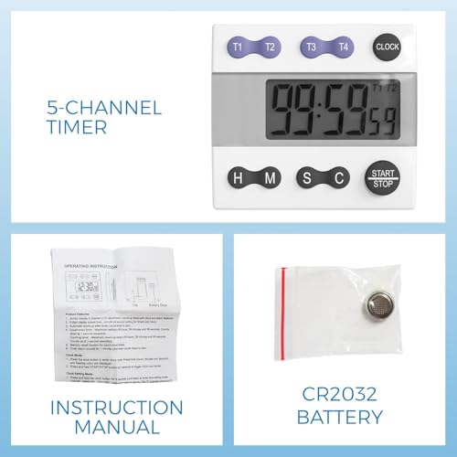 Portable Digital Kitchen & Lab Timer 810015 (2 Timer)