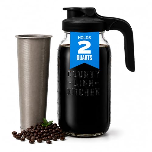64oz Cold Brew Coffee Maker with Leak Proof Lid