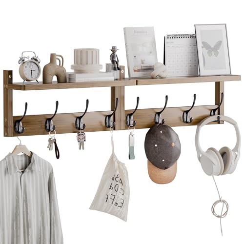 Coat Rack with Shelf Wall Mount (2 Count)