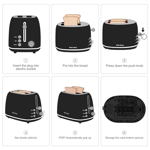 2 Slice Toaster Retro Stainless Steel with Bagel