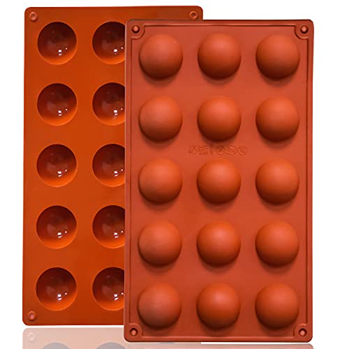 Small 15 Cavity Semi Sphere Silicone Molds Non (81 Count)