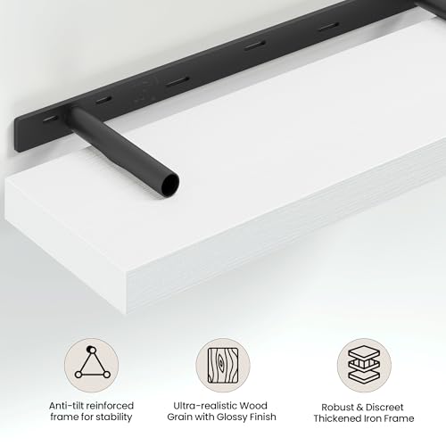 48 Inch Floating Shelves Wall Mounted for Display (2 Count)