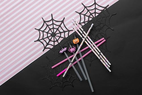 Pack of 6 Reusable Plastic Straws with Cleaning Brush (6 Count)