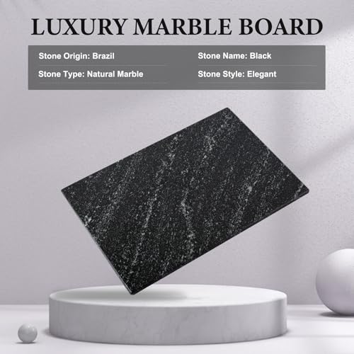 Natural Black Marble Cutting Board for Kitchen Counter