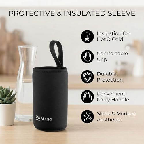 Glass Water Bottle with Stainless Steel Tea Infuser 32oz