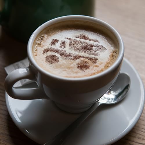 Coffee Stencils and Cookies Decoration 14Pcs 2.8”x2.8” and 4.3”x4.3” (14 Count)