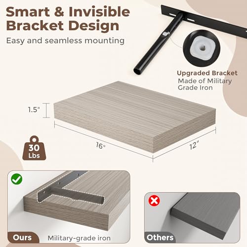 Floating Shelves for Wall (2 Count)