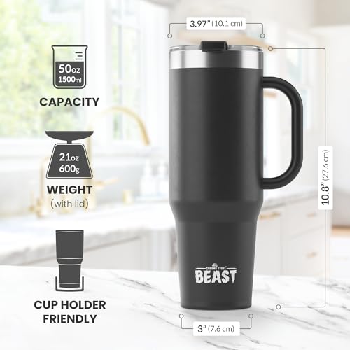 50oz Tumbler with Handle and Straw