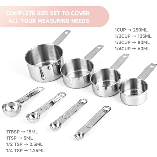 Measuring Cups and Spoons Set (8 Count)