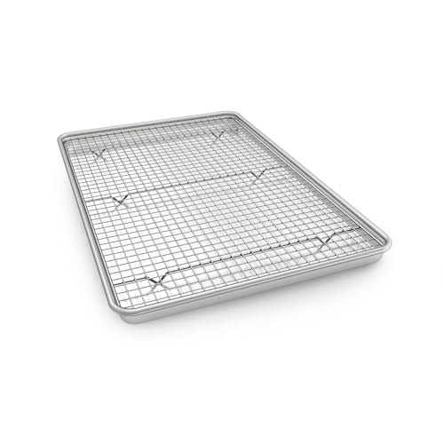 Half Sheet Pans with Rack Set