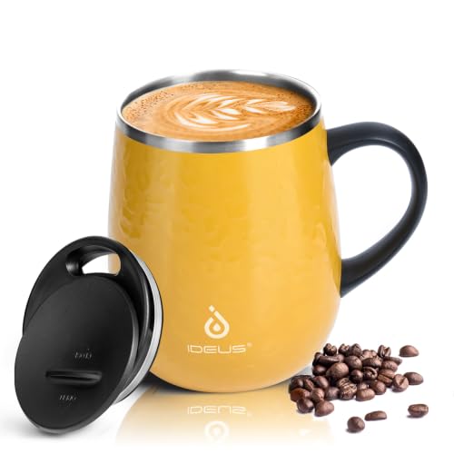 16 oz Insulated Coffee Mug with Lid and Handle