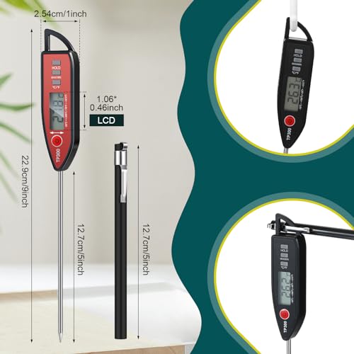 10 Set Digital Food Thermometer Long Probe Instant (10 Count)