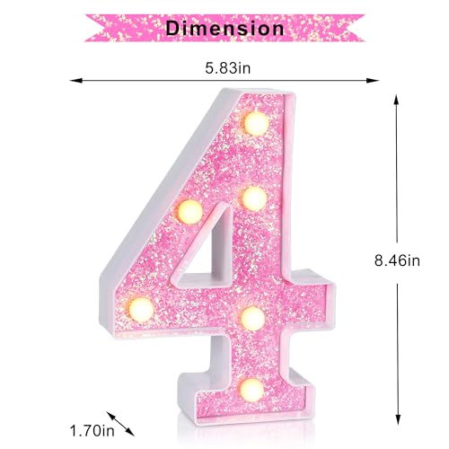 Pink Light up Letters