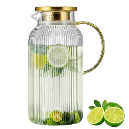 Glass Pitcher with Lid