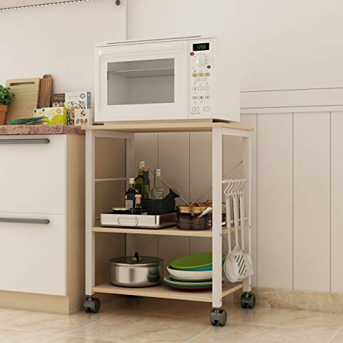 Standing Baker's Racks Appliance Table Small Rolling Kitchen Cart Microwave Cart Stand