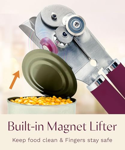 Heavy Duty Manual Can Opener with Magnetic Lid Lifter