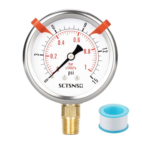 0 to 15 Psi Pressure Gauge